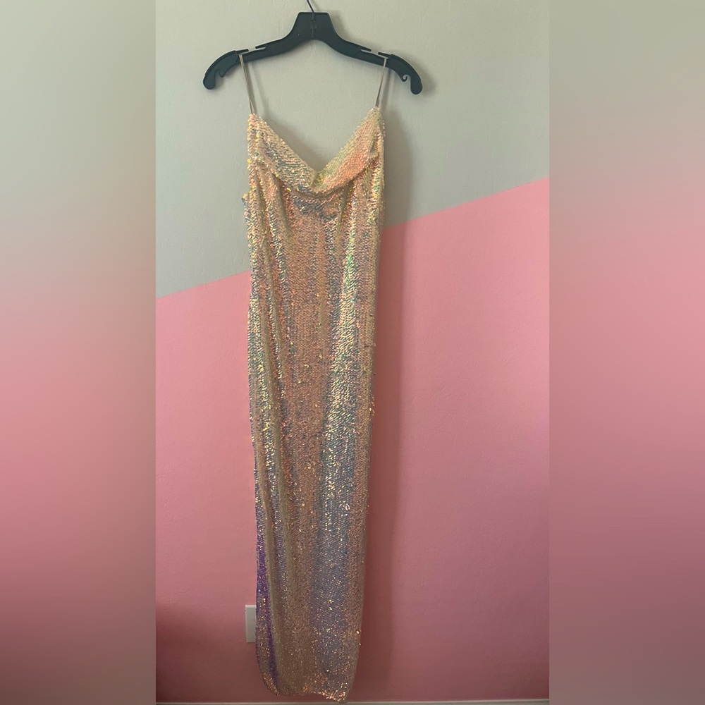 White Sequin Cocktail Dress